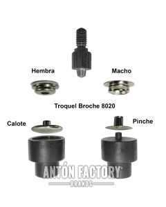 Troquel Broche Presión 8020